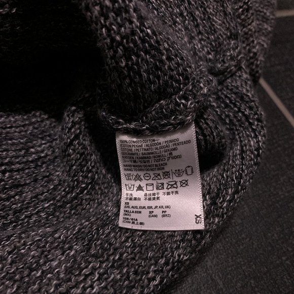 American Apparel Raglan Sleeve Gray Marled Sweater - Picture 9 of 11